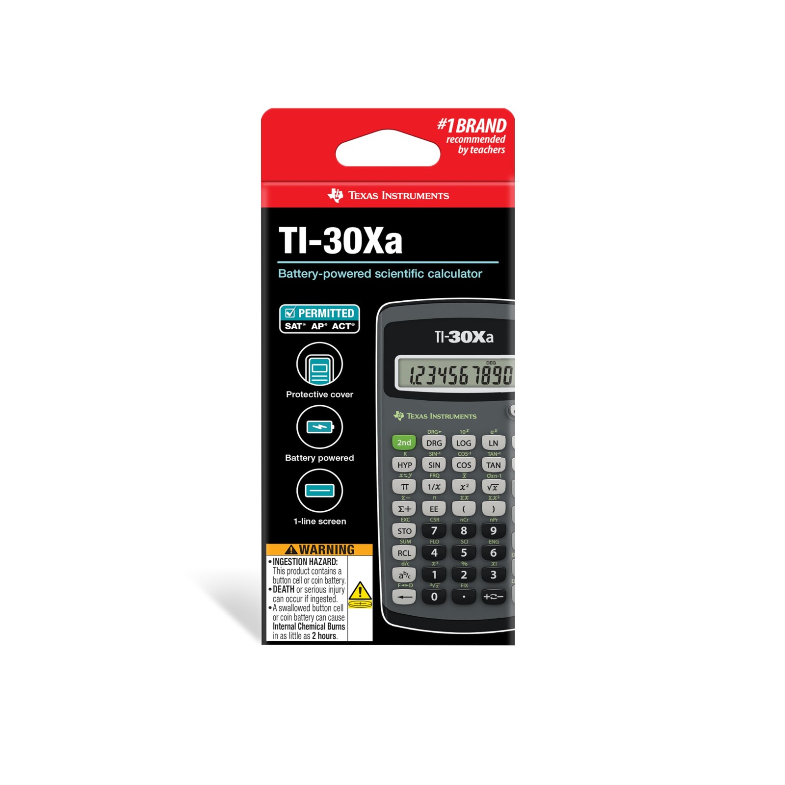 Texas Instruments TI-30Xa Scientific Calculator Pack of 1, Gray
