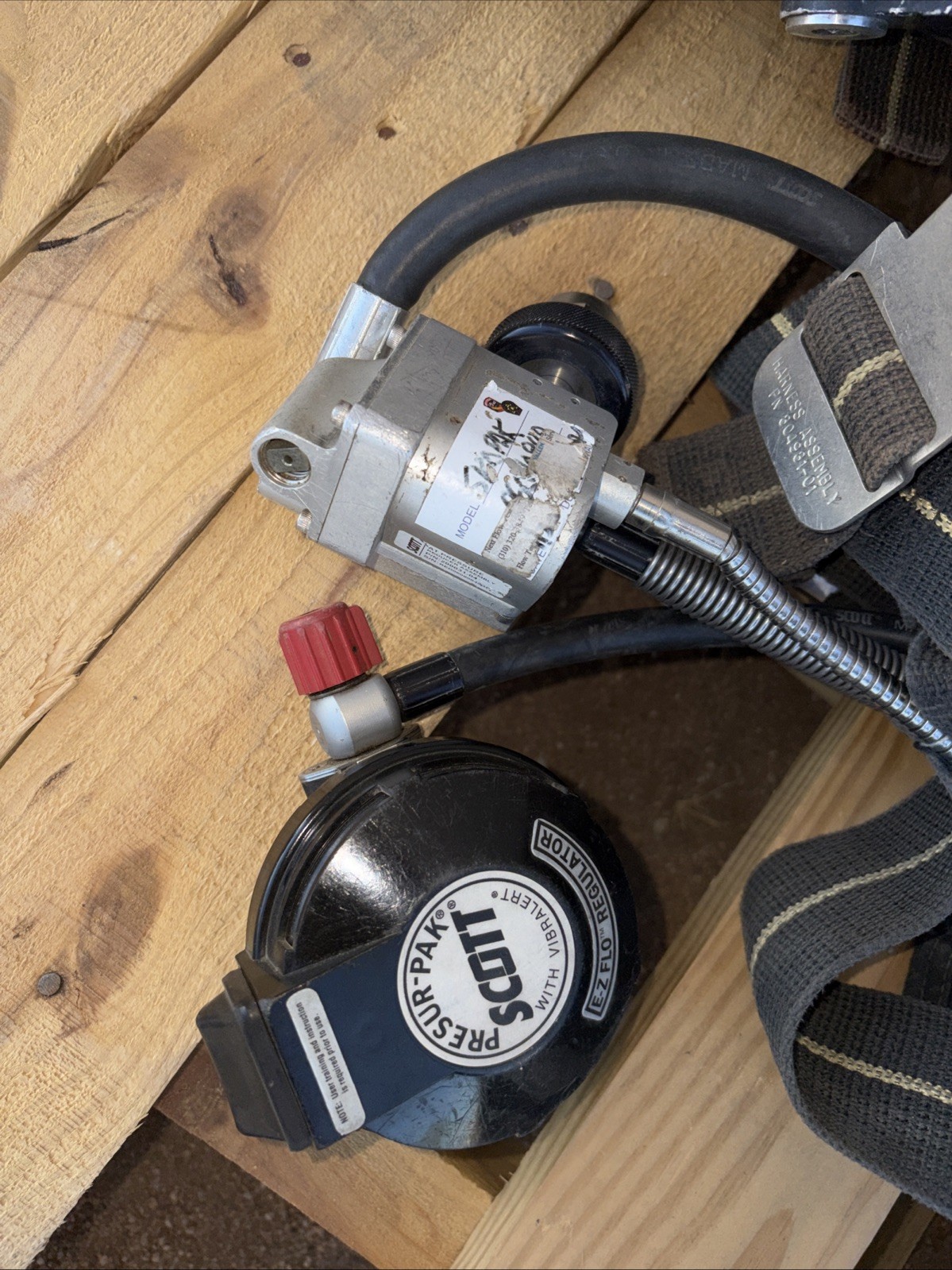 3 Scott 4.5 Harness AirPak Plus EZ Flo Air Supply Firefighter For Parts Repair