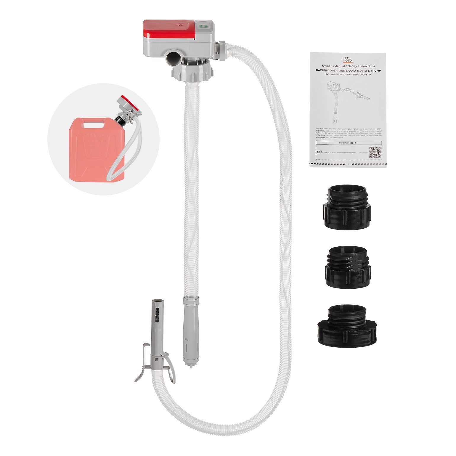 2.4 GPM Battery Powered Electric Fuel Transfer Pump For Gas Oil Water Liquid