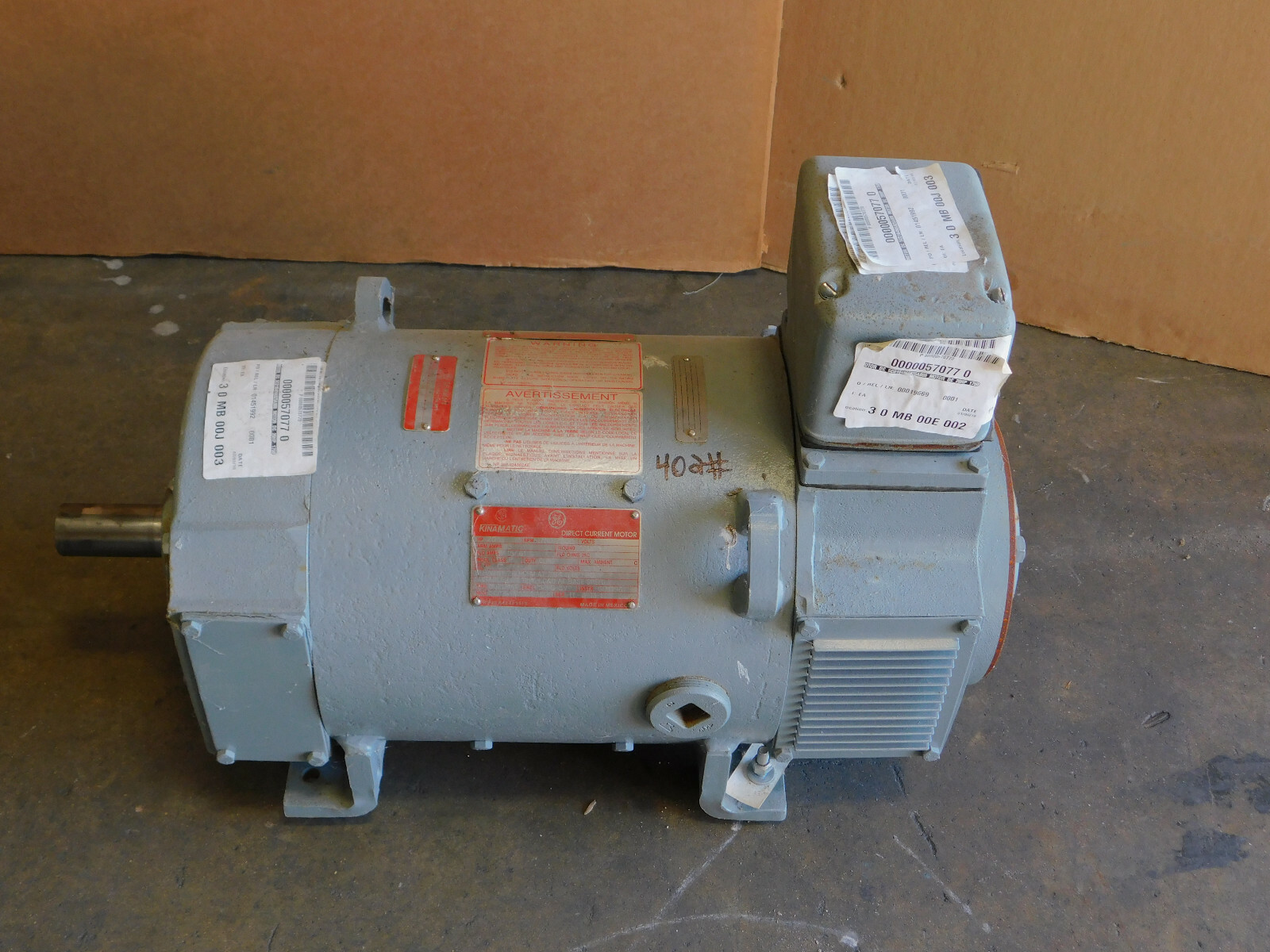NEW GE Kinamatic DC Electric Motor 20 HP, 1750/2300 RPM, 500 V, 5CD164MA825A800