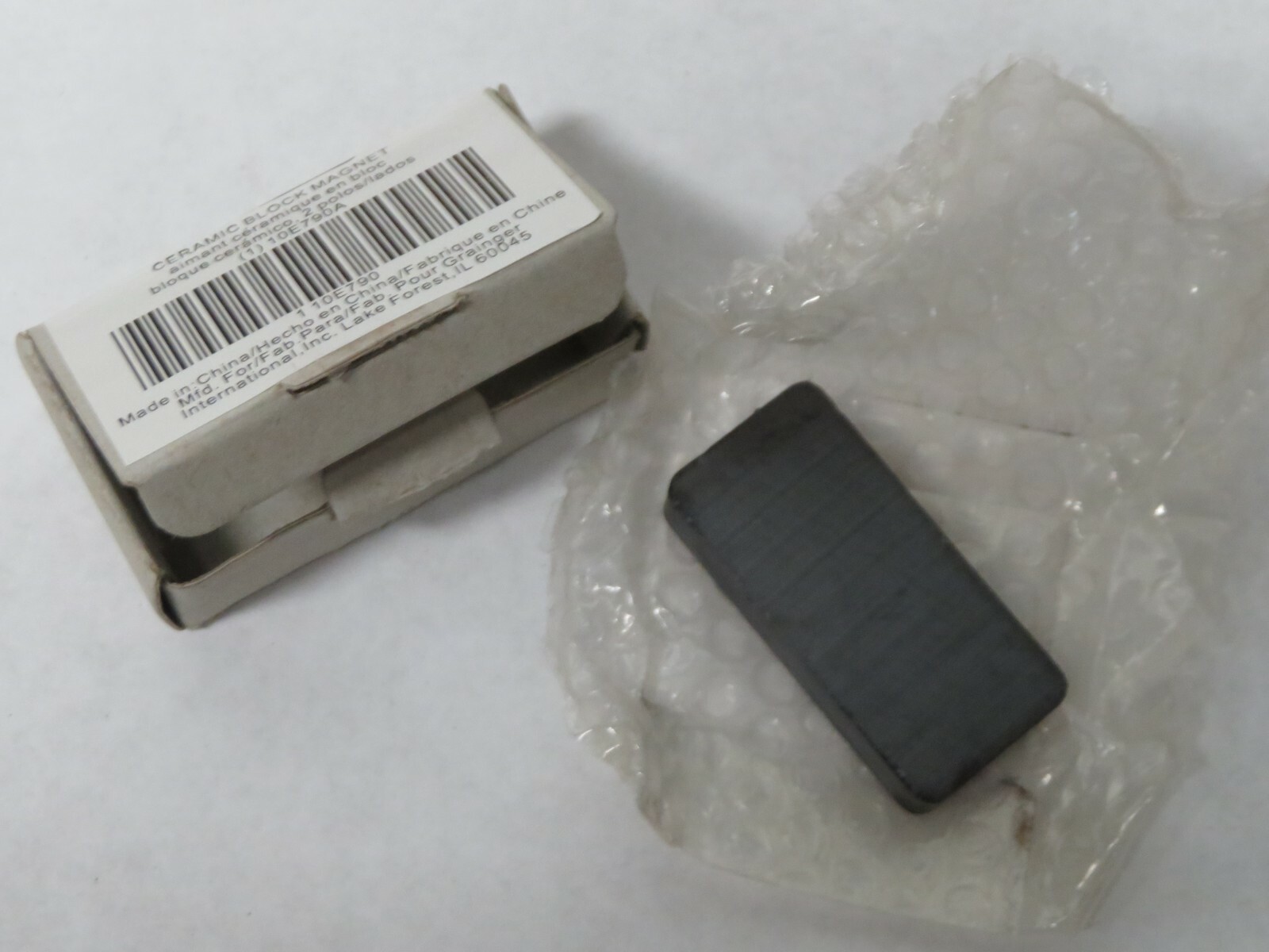 90 pcs WESTWARD GRAINGER Block Magnets 1-7/8 x 7/8 x 0.393 3.2 LBS Pull 10E790