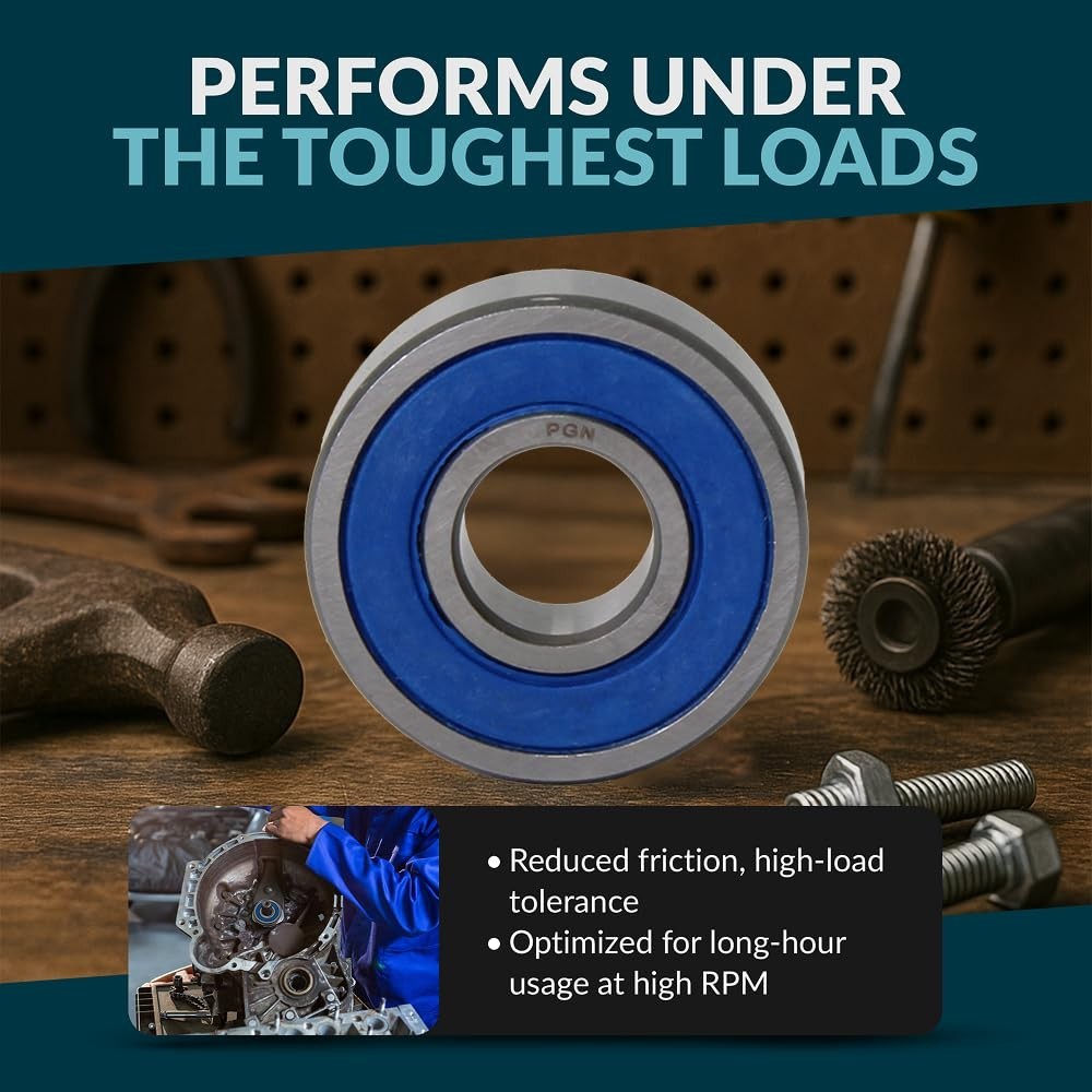 PGN 10 Pack Sealed Chrome Steel Ball Bearings – High RPM and Impact Resistant