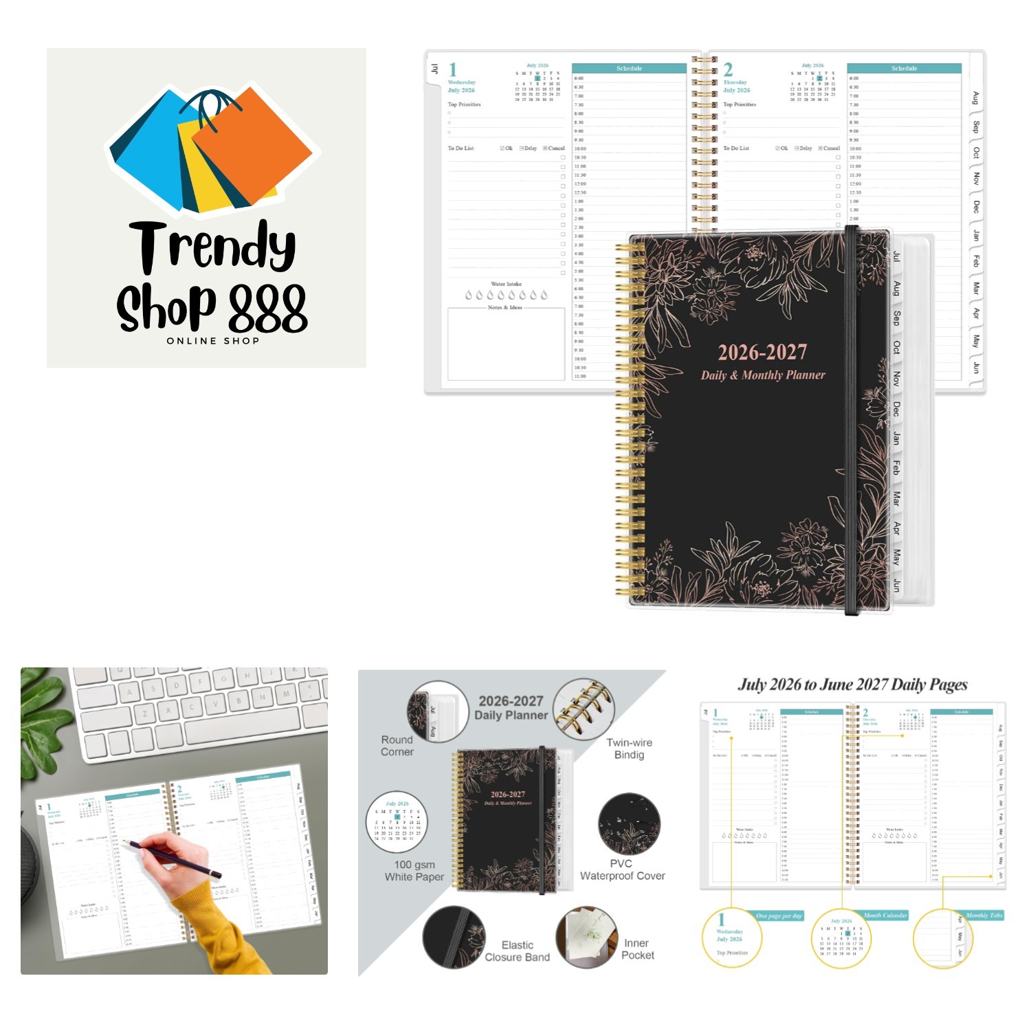 Daily 2026-2027 Full Page Per Day- 2026-2027 Daily & Monthly from July 2026 t…