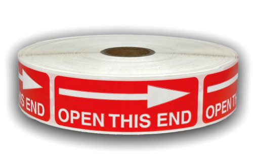 1×3 Open This End Arrow Label Shipping Mailing Fragile Sticker (5) RLS of 300 EA