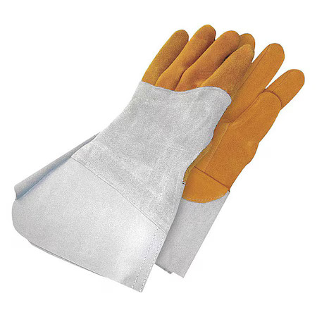 Bdg 64-1-1525-10 Gander Brand Welding Gloves, Gauntlet Cuff, Straight Thumb,