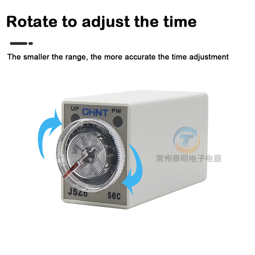 0-5 Minute Adjustable Delay Time DC 12V DPDT 8/14Pin Timer Relay H3Y-2 1h type