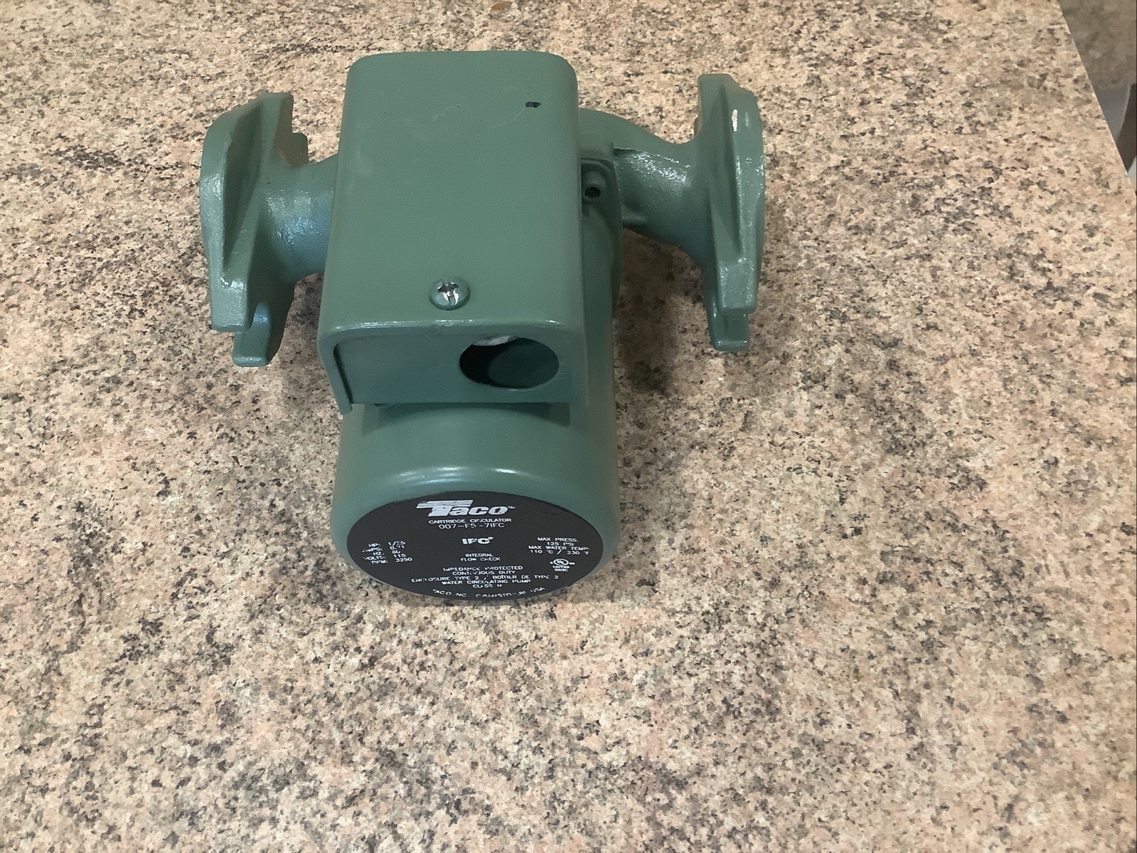 TACO cartridge Circulator 007-F5-7 IFC 115VAC 3250RPM 1/25HP