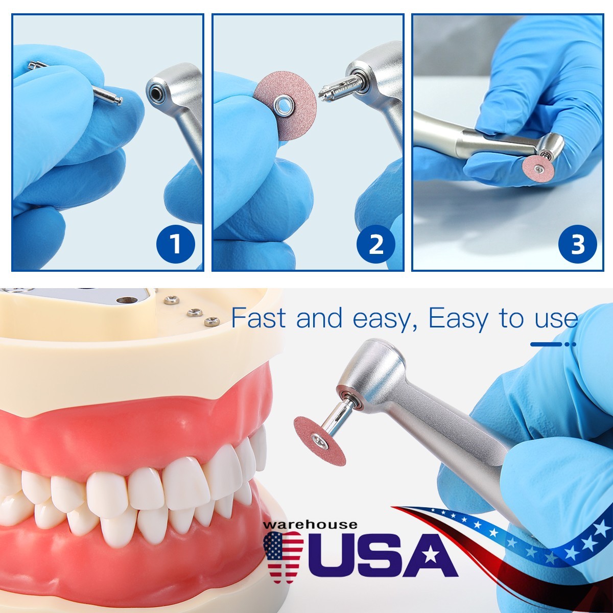 40pcs Dental Composite acabado de pulido discos gruarse + mandril 1/2″ or 3/8″
