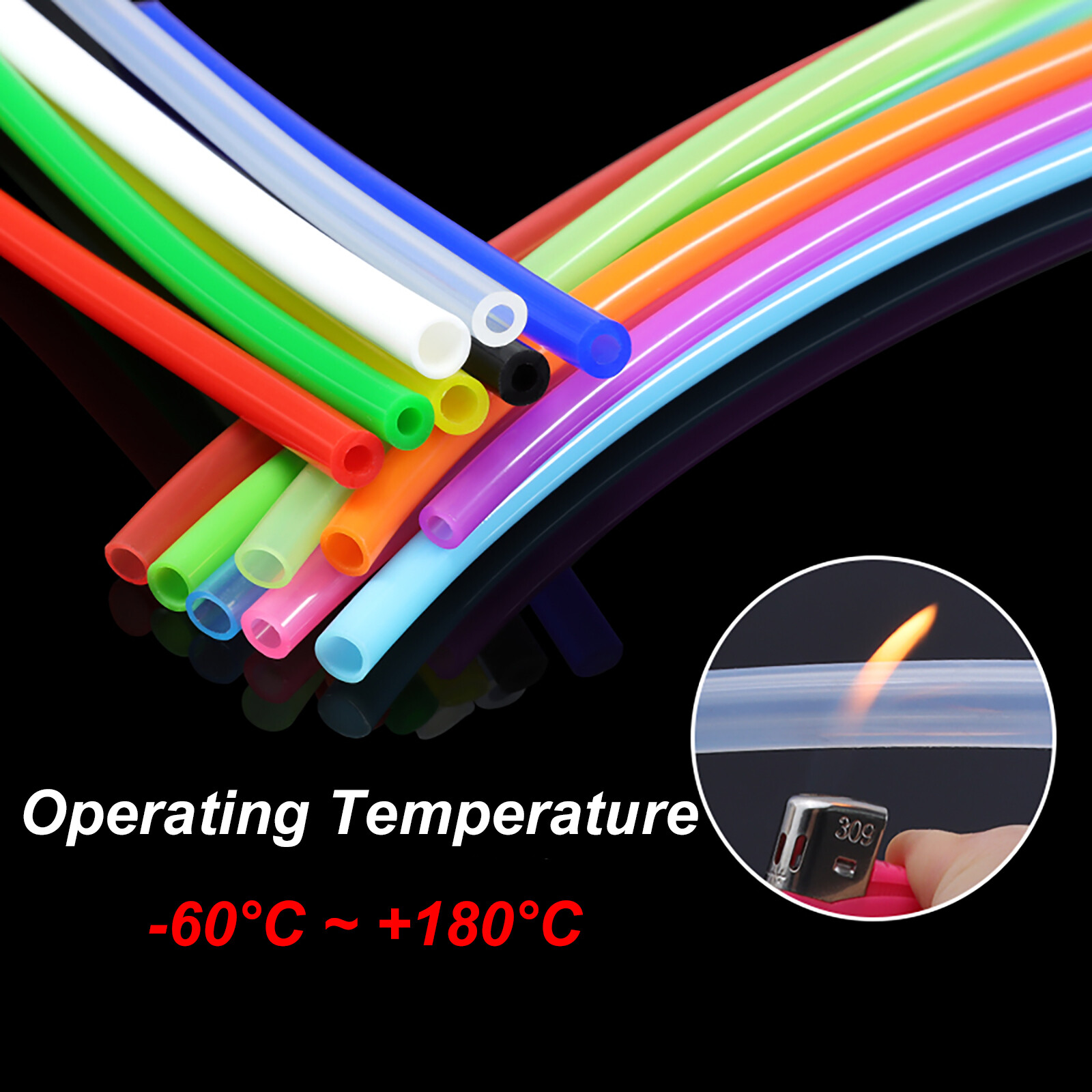 1mm to 20mm ID x 3mm to 24mm OD Food Grade Silicone Tube Tubing High Temp Hose