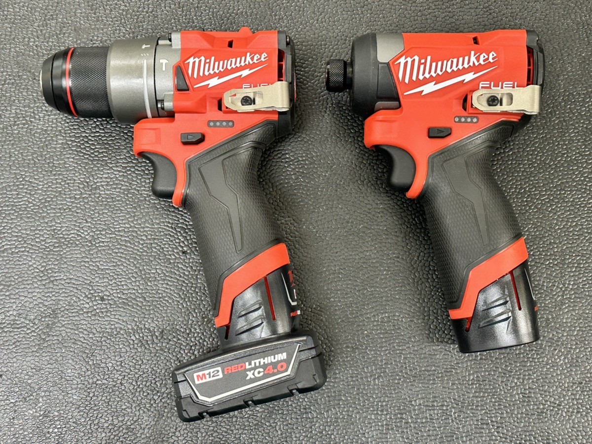 MIlwaukee M12 FUEL Li-Ion Cordless 1/4″ Impact Driver, 1/2″ Hammer D (PD1123343)