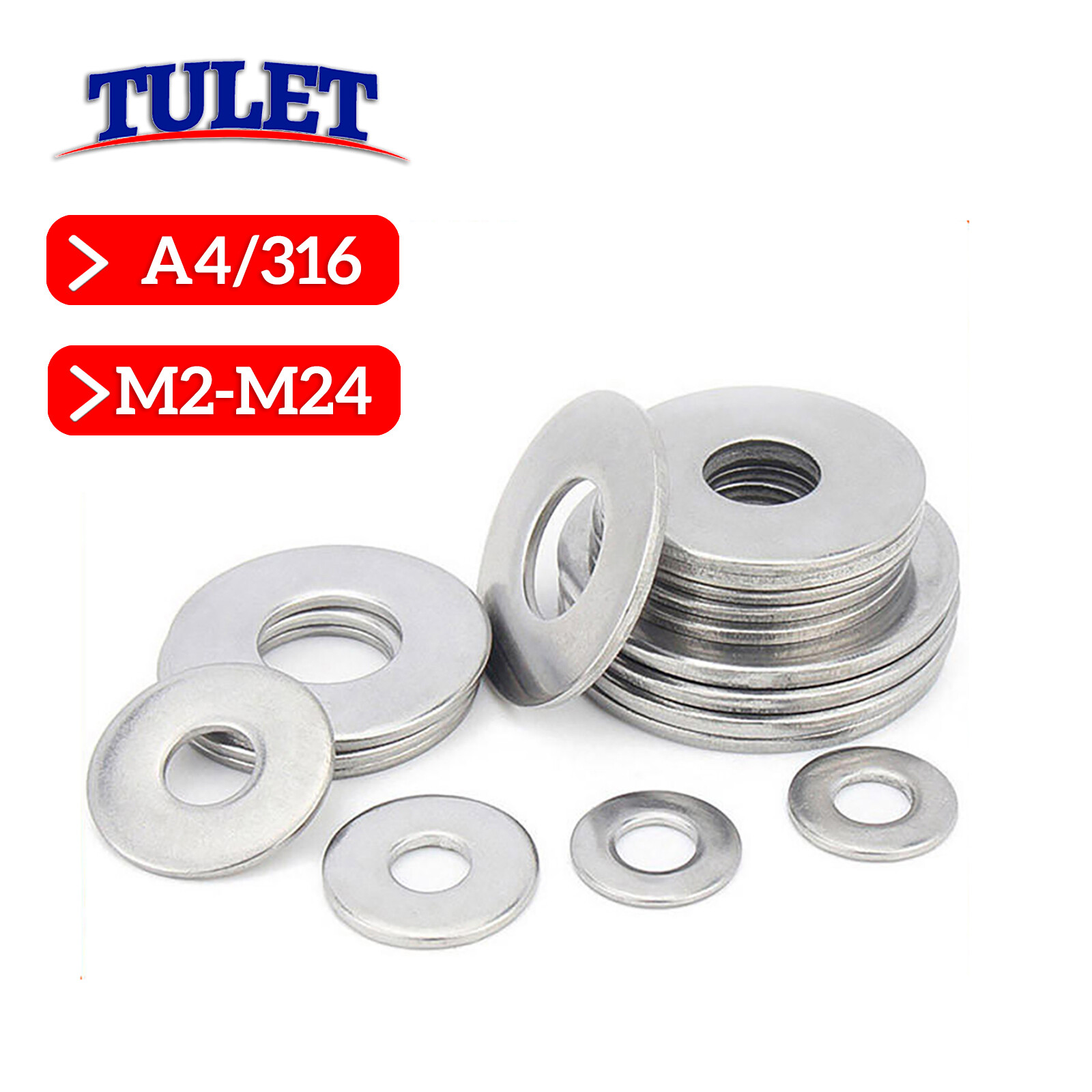 M2 – M24 Metric Stainless Steel Flat Washer A4 / 316 DIN 125A
