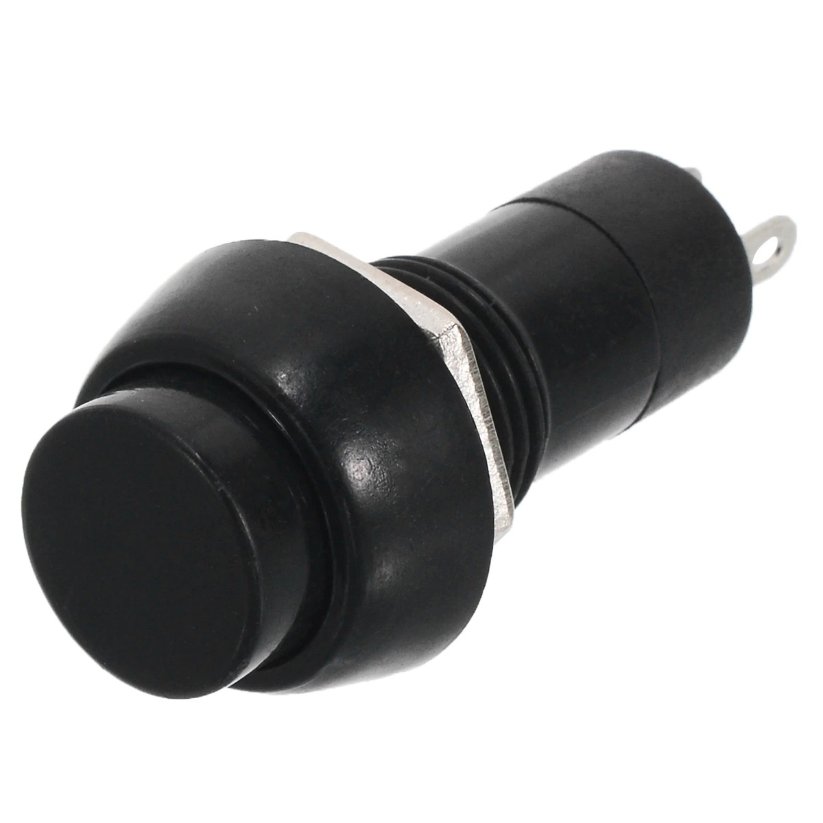 2x Black Push Button Switch Latching Bolt ON/OFF Car DC 12V/5A AC 125V/3A 250V