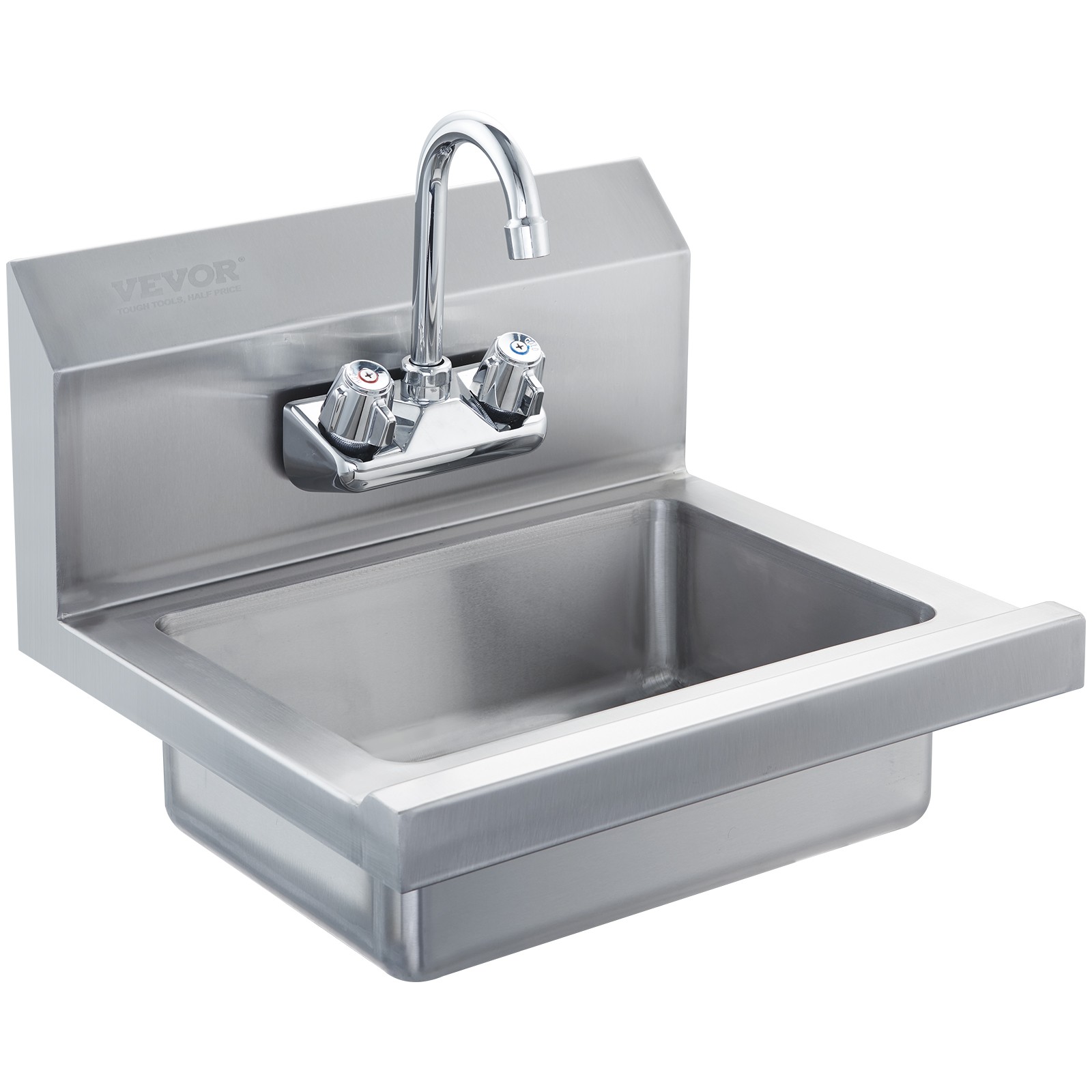 Uimoso 17″x12.8″ Commercial Hand Wash Sink Wall Mount Basin Stainless Steel