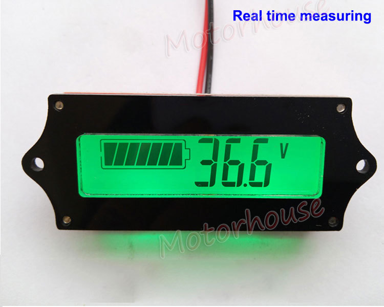 LCD Lead Acid LiFePO4 Lithium Li-ion Battery Volt Meter Capacity Level Indicator