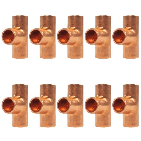 Appli Parts AP-T014B10 1/4in Wrot Copper Tee CxCxC Connections for…
