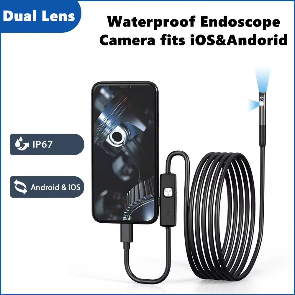 Pipe Inspection Camera Endoscope Video Sewer Drain Waterproof for iPhone Samsung