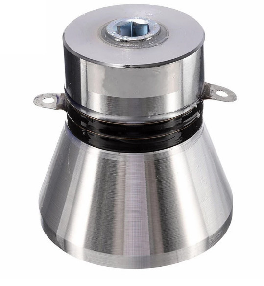 The 60W 40KHz Aluminum Alloy Ultrasonic Piezoelectric cleaner Transducer Silver