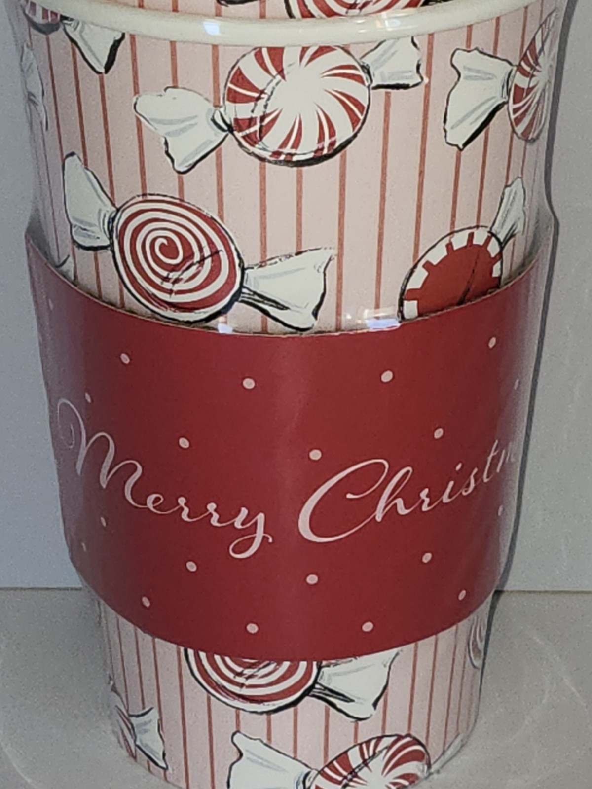 Punch Studio Set Of 12 Coffee Cups (16 Oz) With Sleeves And Lids Merry Christmas