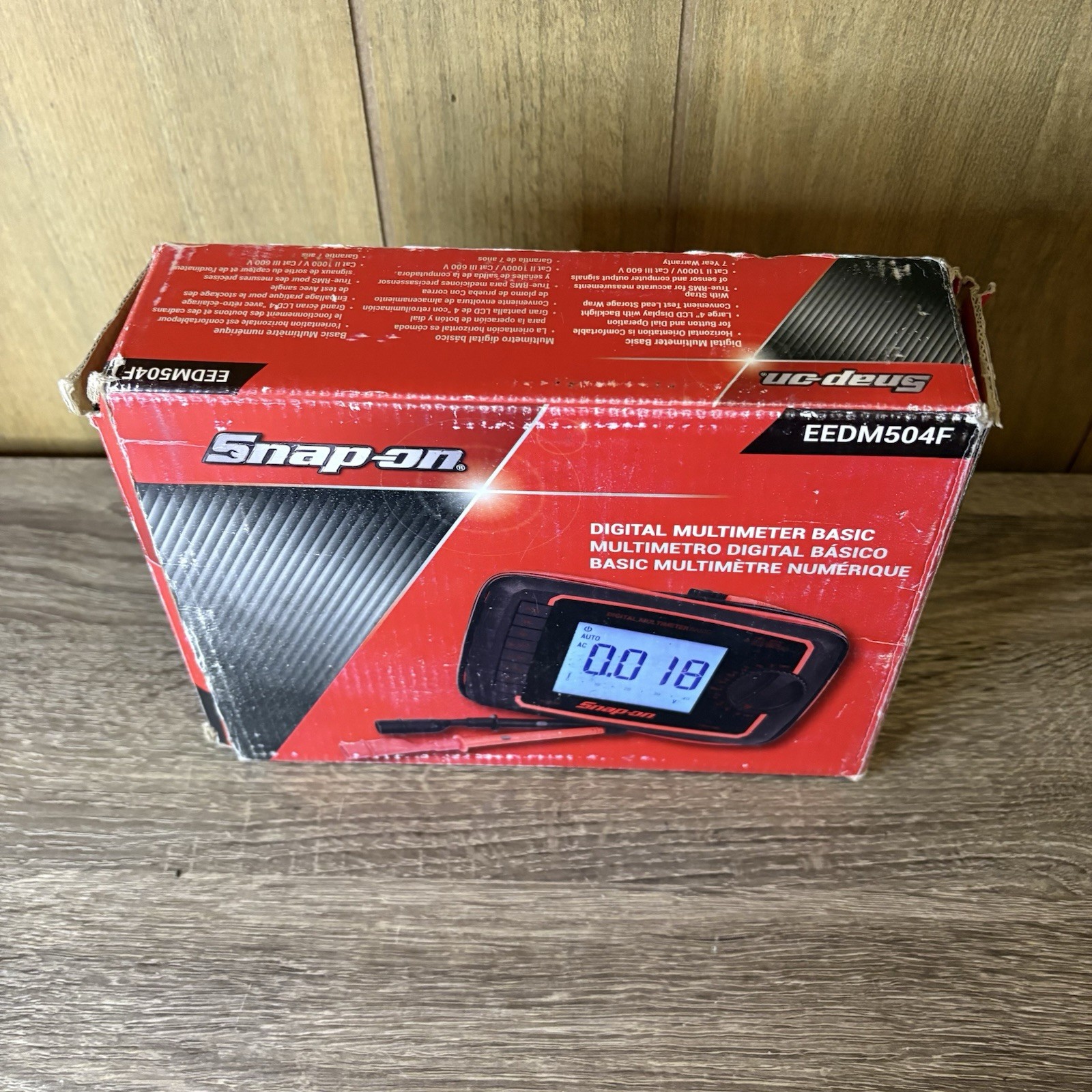 Snap On EEDM504F Basic TRMS Digital Multimeter with Leads & Pouch – 13978