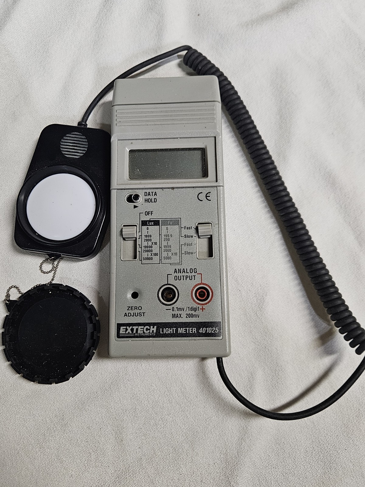 EXTECH Instruments Light Meter 401025 Q327202 LUX Fc Analog CE $Works$