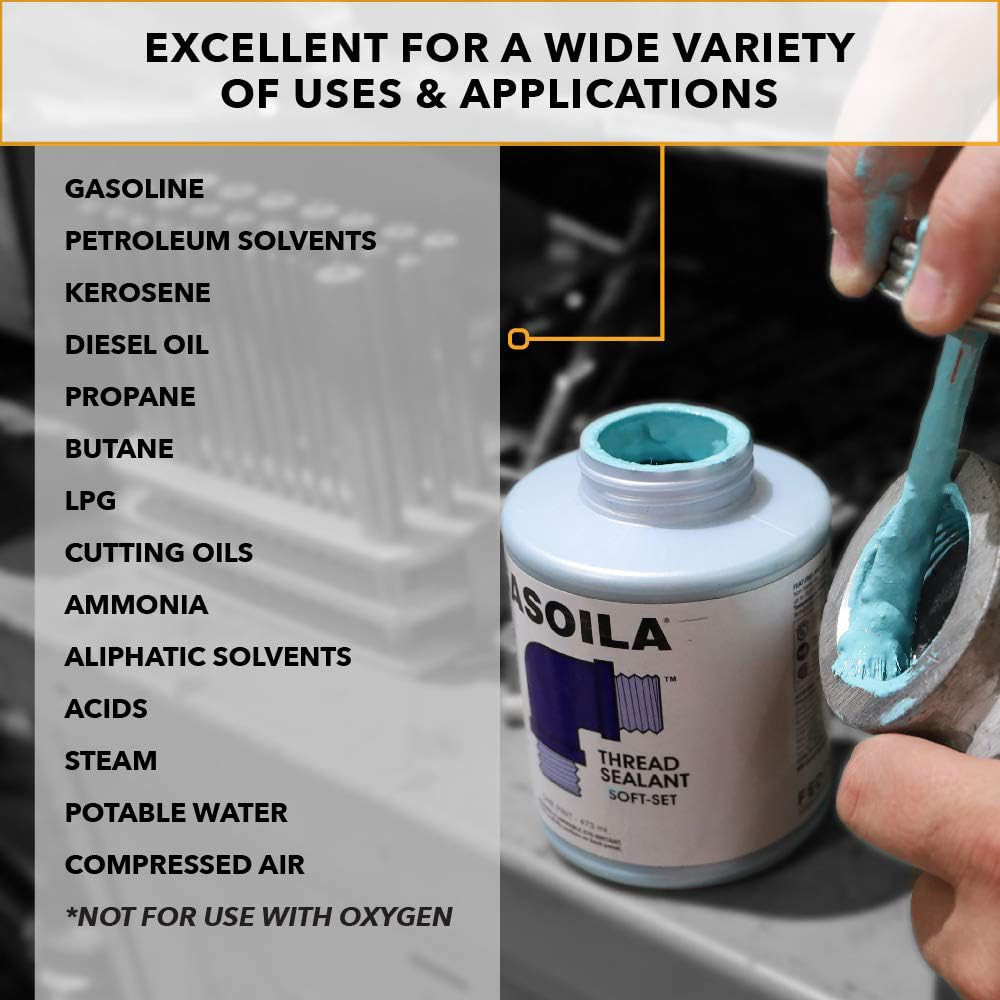 Soft-Set Pipe Thread Sealant – Non-Hardening Paste for Metal & Plastic, 1/2 Pint