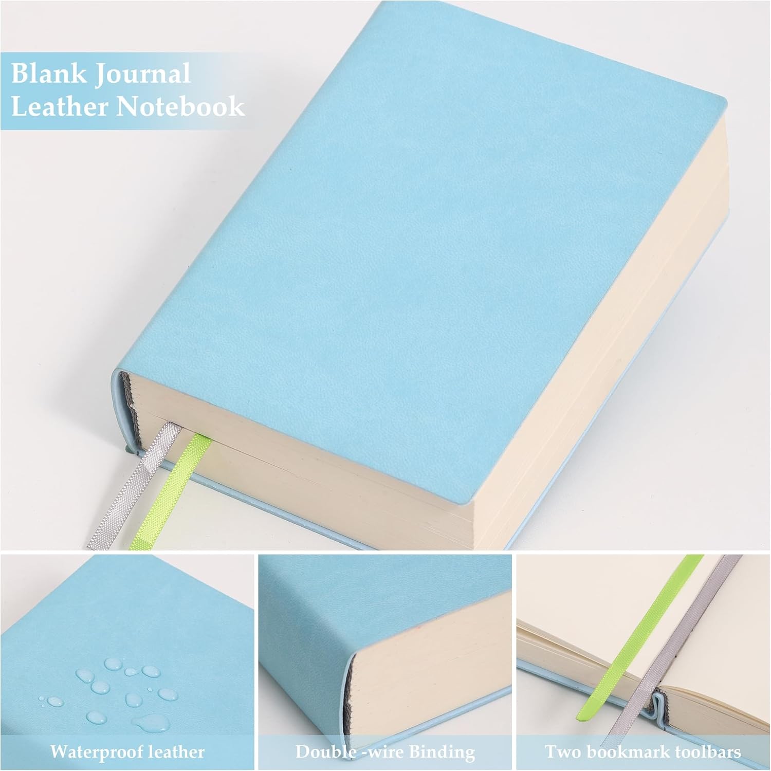 Thick Blank Journal 720 Pages 3.9×5.5 Soft Leather Pocket Notebook Purple Blank