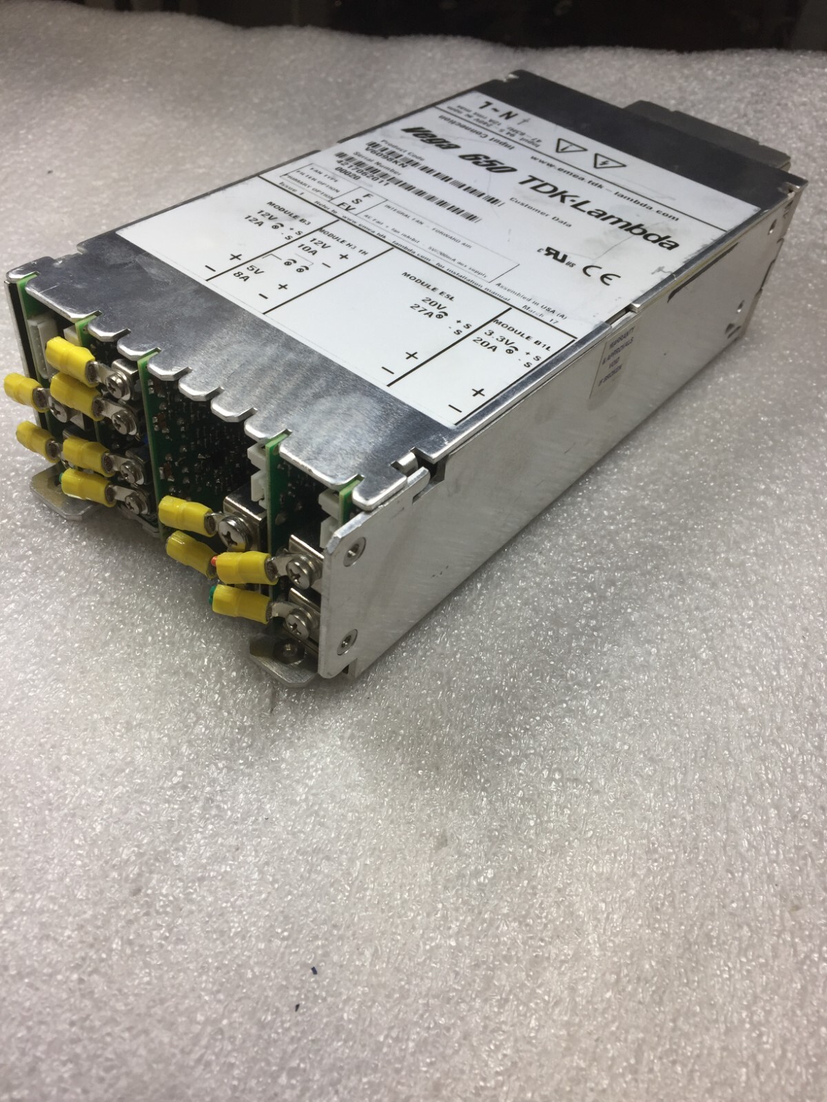 TDK-LAMBDA Vega 650 V6098KN 94.5-240V AC NOM 47-63Hz 12A FREE SHIPPING