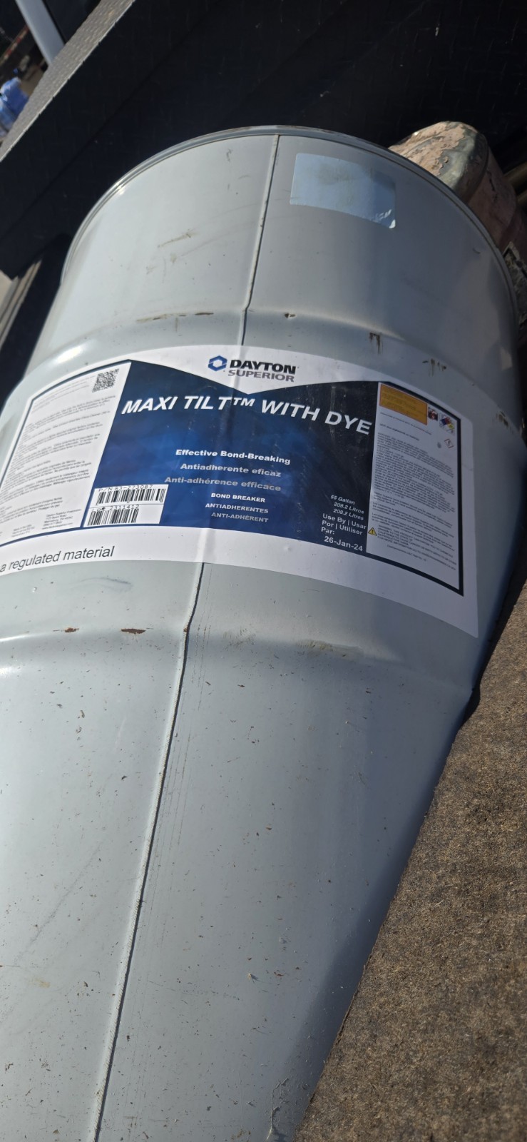 New Unopened 55 Gal Drum Of Dayton Superior Maxi Tilt Form Release