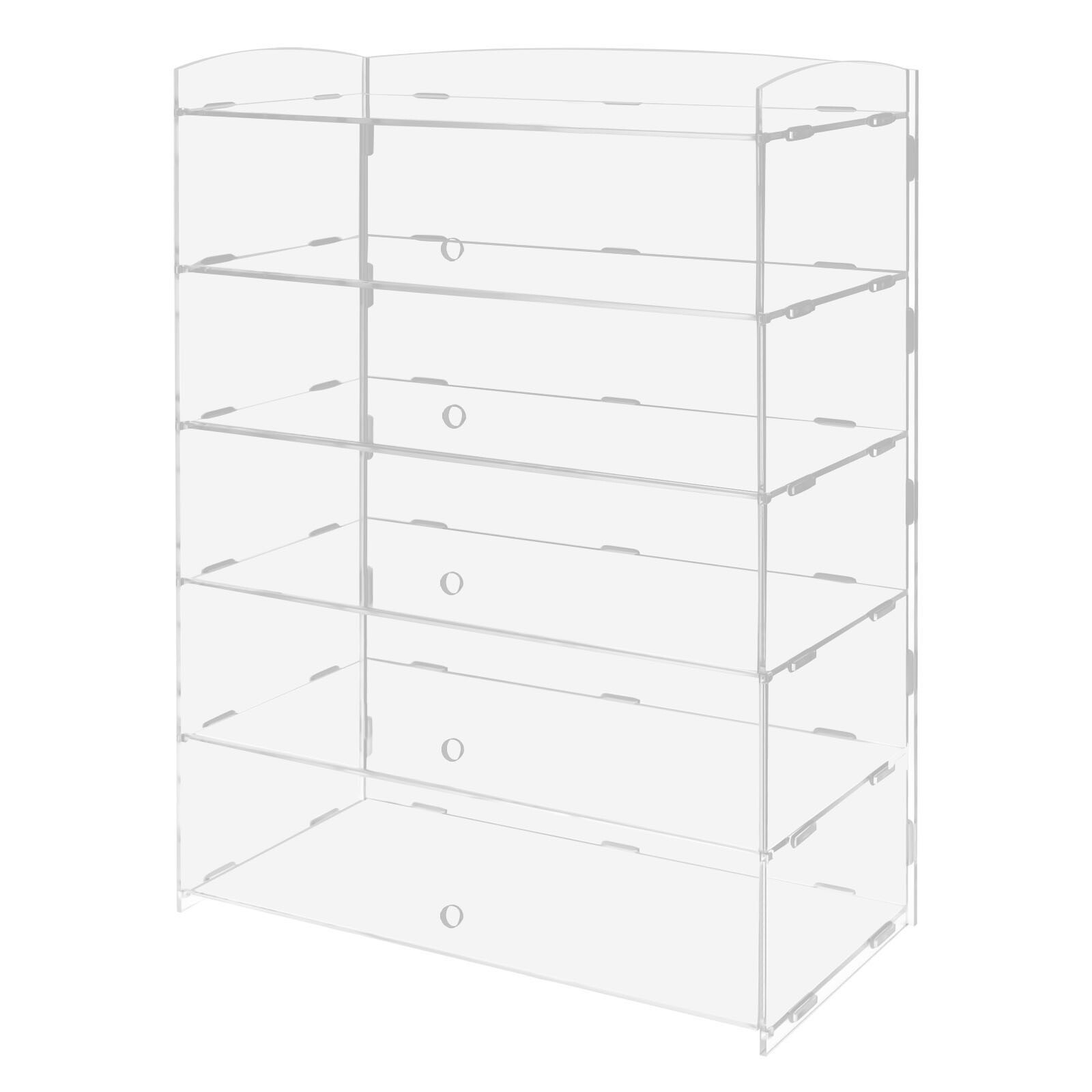 5-Tier Acrylic Display Case Bakery Pastry Countertop Showcase 18.7*8.46*24.4in