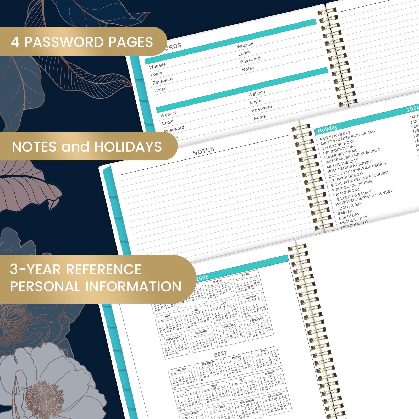 2024-2026 Monthly Planner/Calendar – 2024-2026 Monthly Planner with Tabs