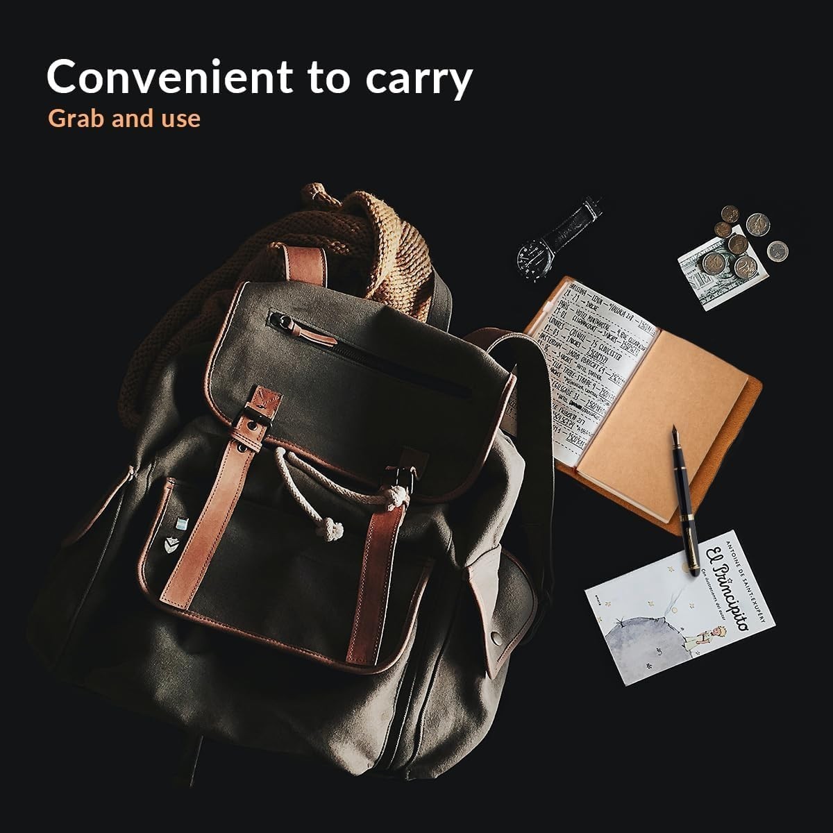 Hand-Stitched Vintage Leather Diary – 4.8×6.5 Mini Notebook for Everyday Use