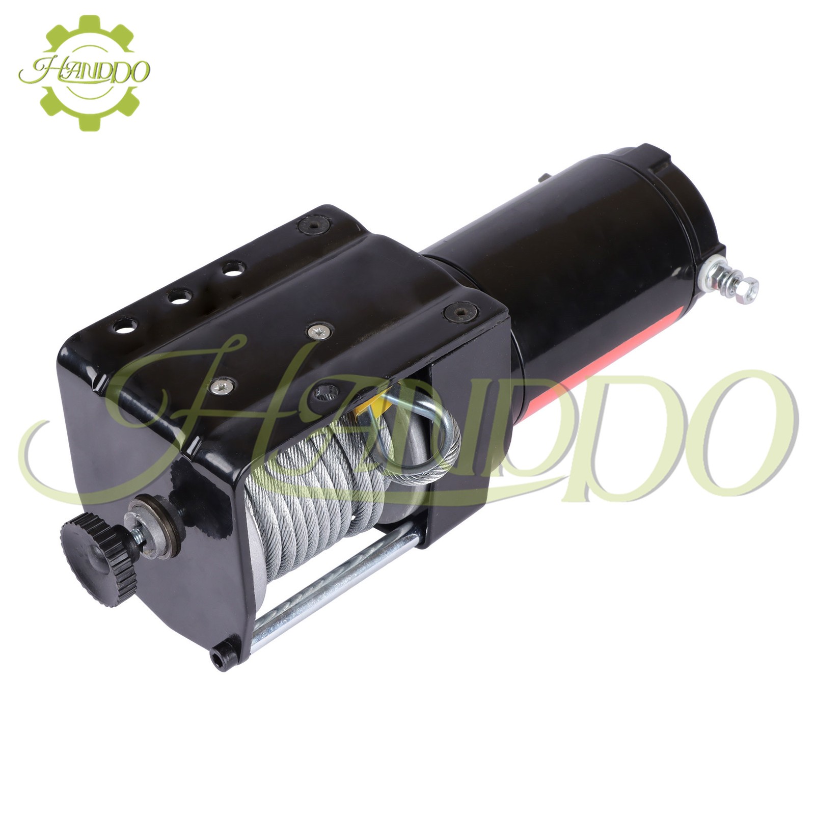 3000lbs Electric Winch 32ft Synthetic Rope 12VDC/1.3HP 2.5m Wired Remote IP55