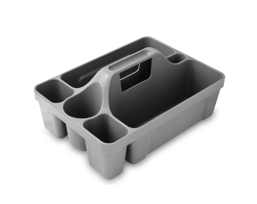 Libman Commercial 1225 16″ Wide Gray Polyproylene 5 Compartment Maid Caddy