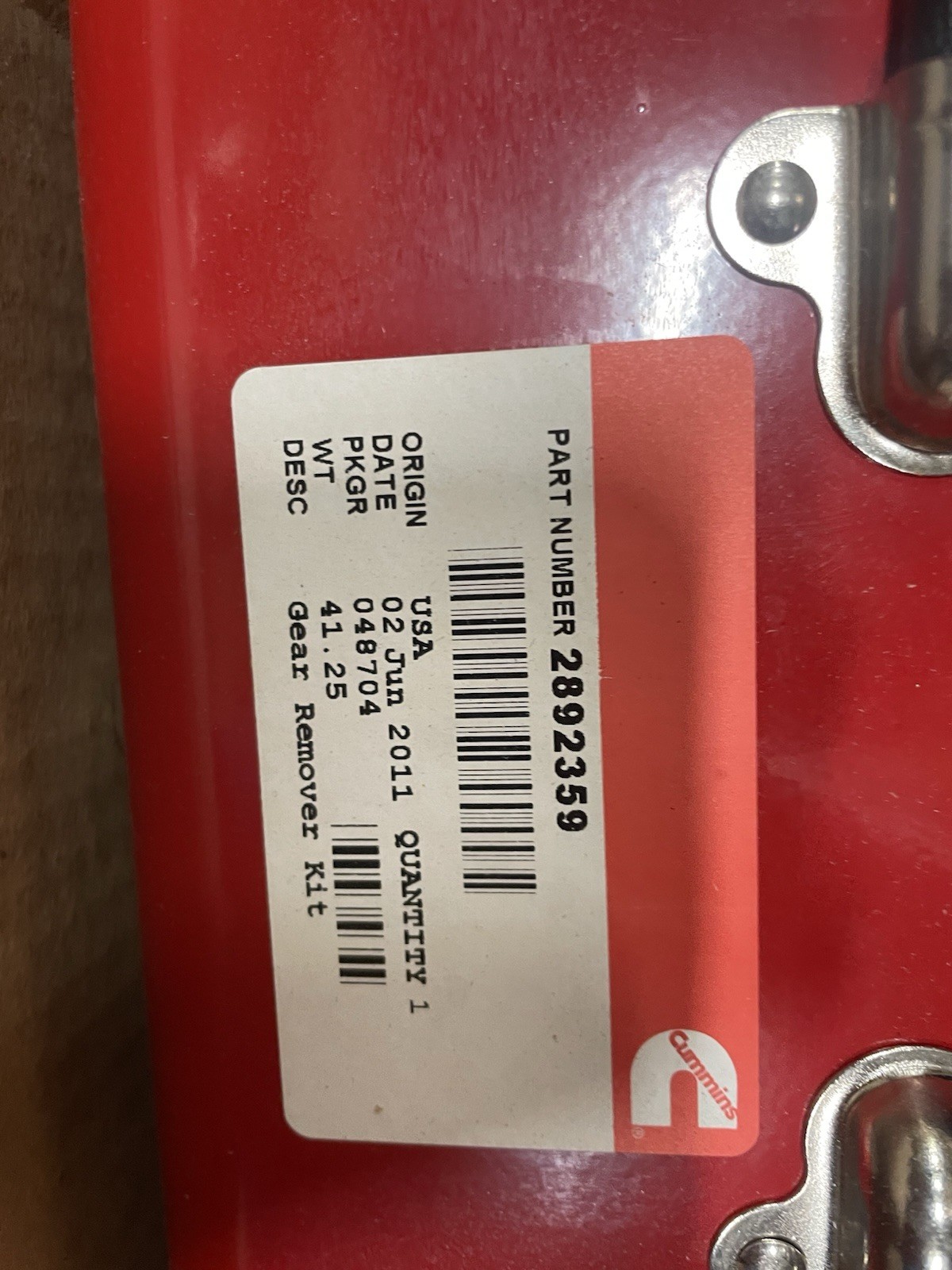 New Cummins Onan REMOVER,CAM GEAR 4919610, 2892359