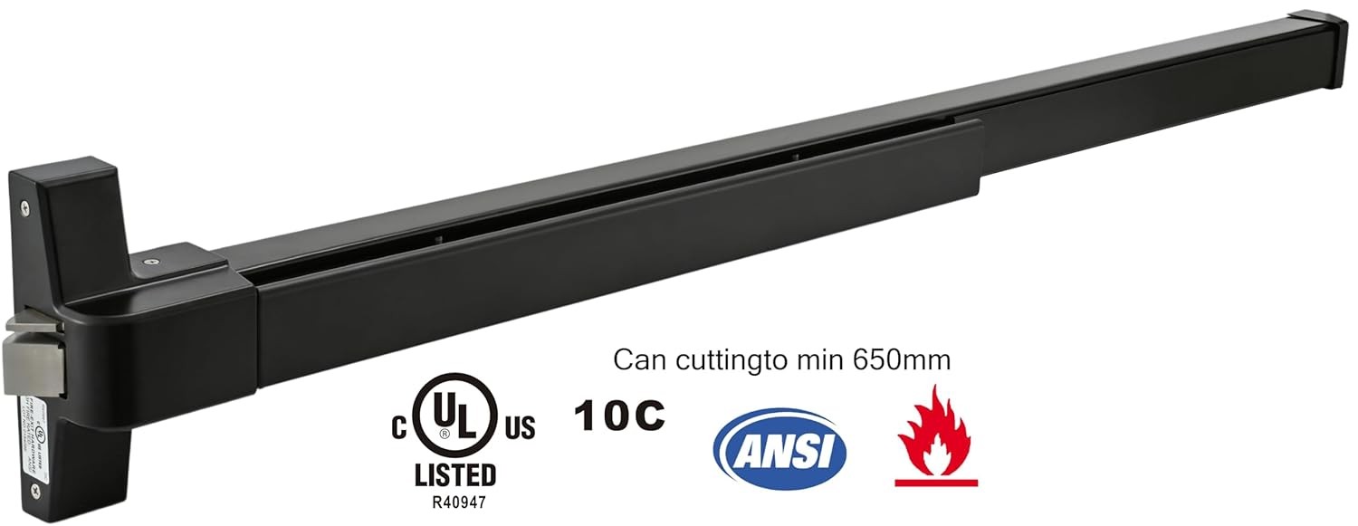 Commercial Panic Exit Push Bar 1710P w/ Lever Handle – UL10C, Grade 1 Steel