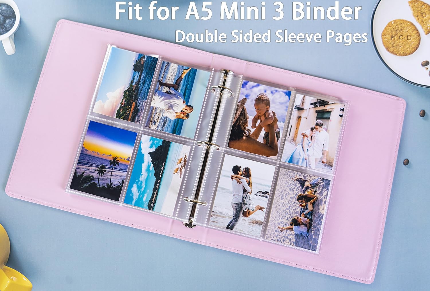 20 Pack 160 Pockets 2.5×3.5 Trading Card Sleeves,A5 Binder 4 Pocket Card
