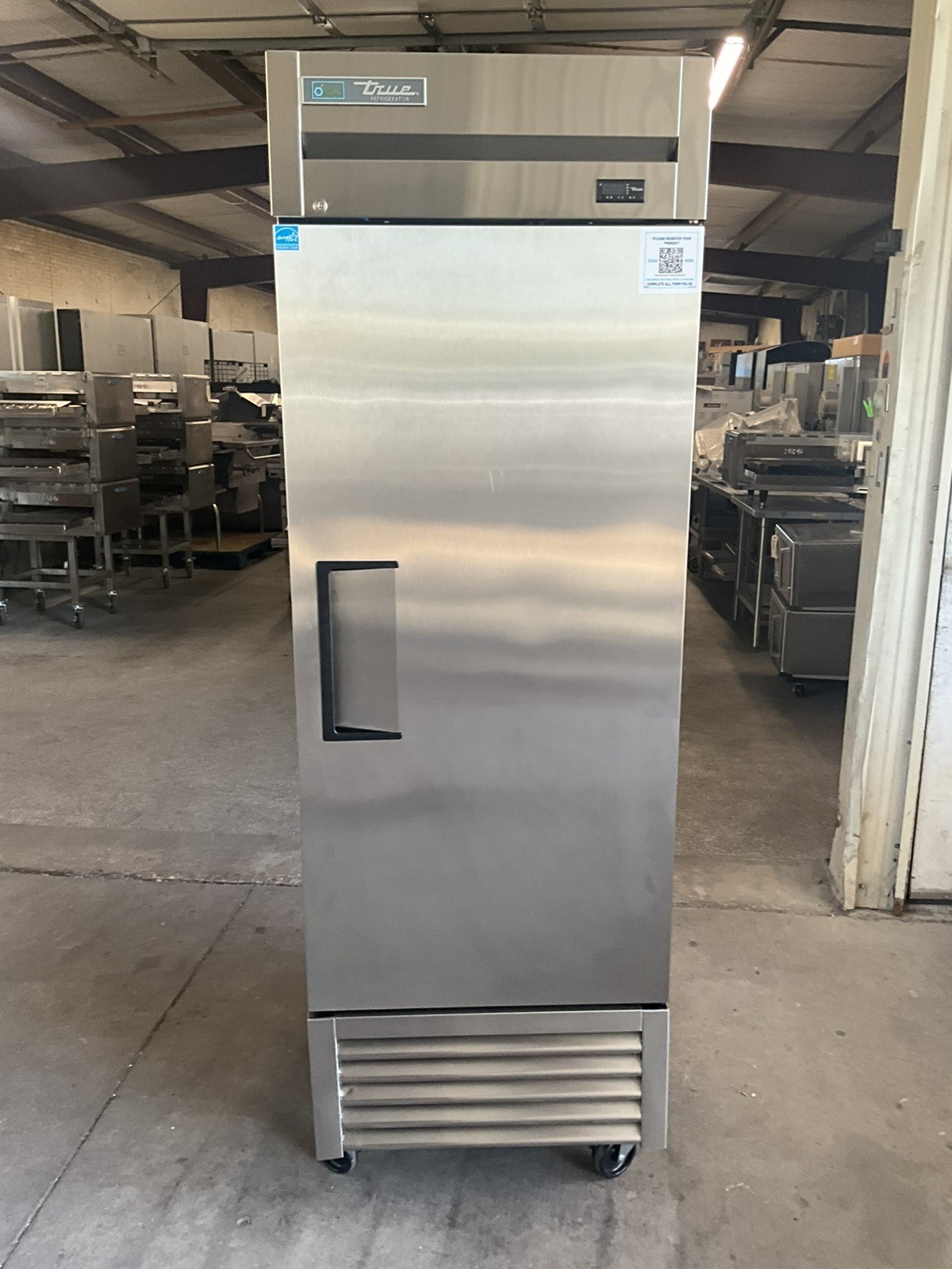 New 2025 True T-23-HC 23cf Single Door Reach In Refrigerator on casters