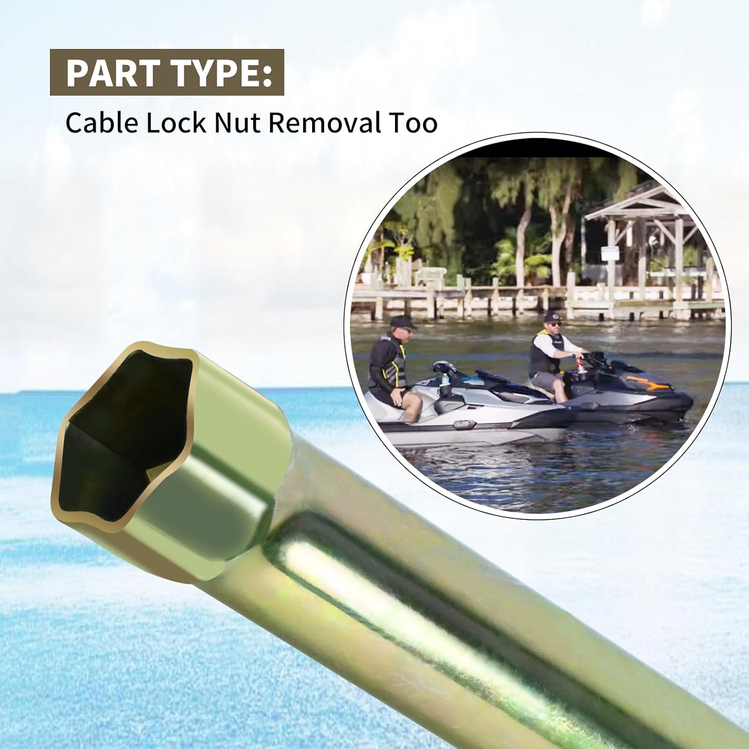 Removal Install Tool Compatible with Steering & Reverse Cable Lock Nut