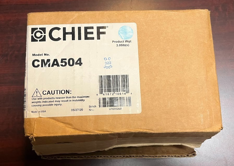 NEW Chief CMA504 Dual Electrical Outlet Coupler