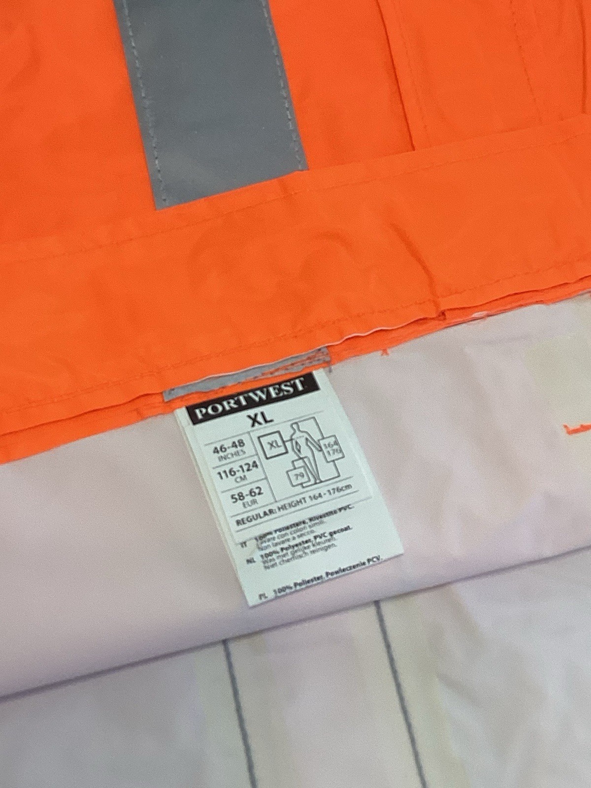 Portwest UH440 Mens Waterproof Hi Vis Rain Jacket Reflective Safety NEW WITH TAG