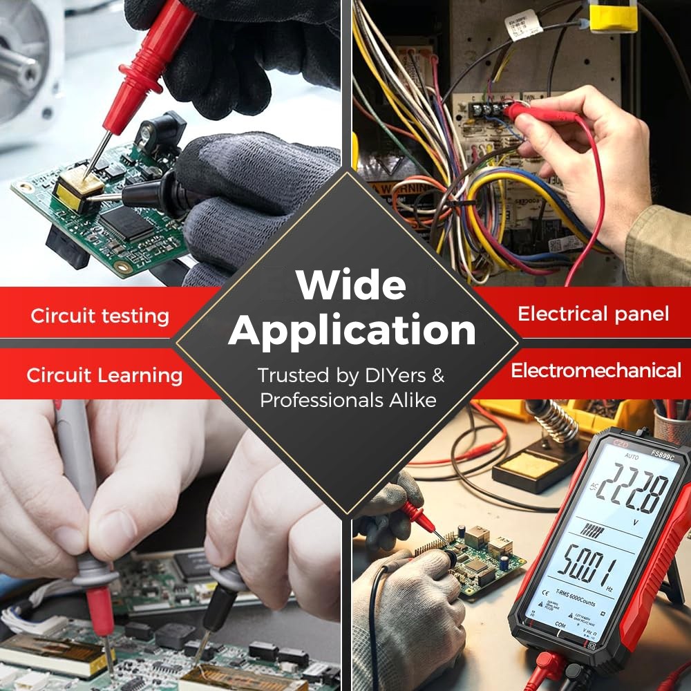 Rechargeable Digital Multimeter FS899C – Electrical & NCV Testing