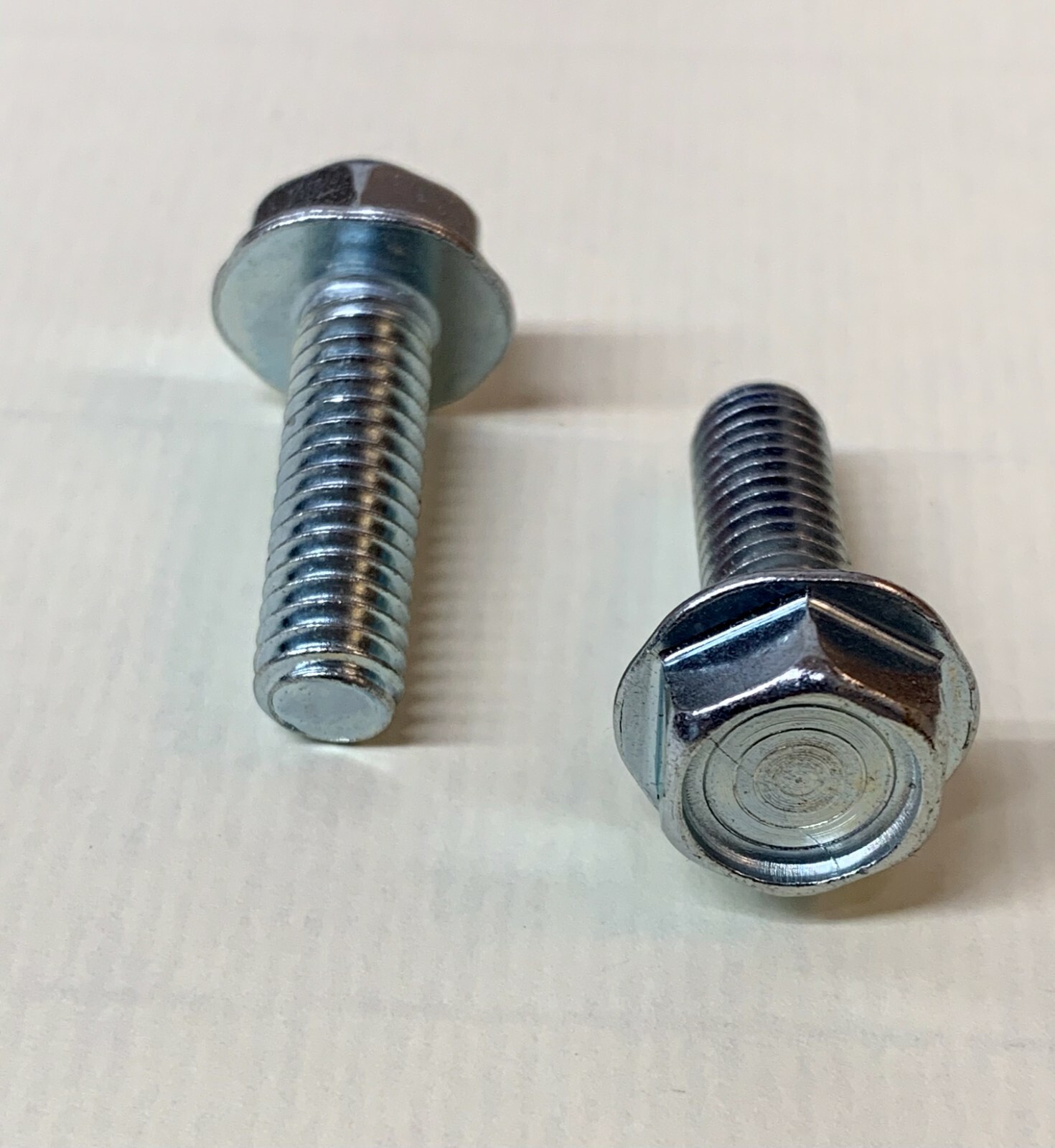 (100) 1/4-20 X 7/8 Hex Washer Head Flange Bolt Machine Screw Washer Zinc 1/4×7/8