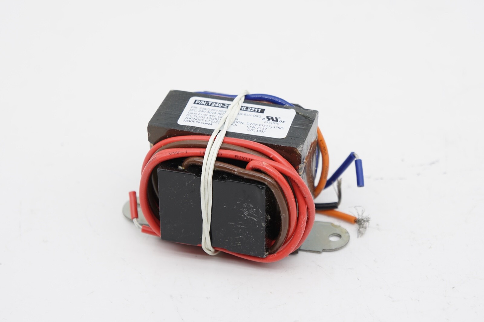 New Zhongce E.T Electronics T240-271QHL2211 Primary 208V 240V Secondary 24V 40VA