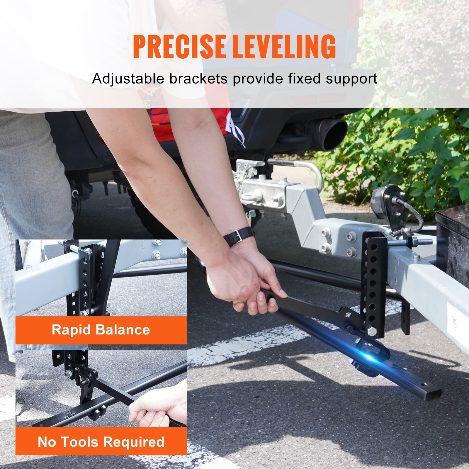 Weight Distribution Hitch,1,500 lbs Weight Distributing Hitches Kit w/Sway Contr