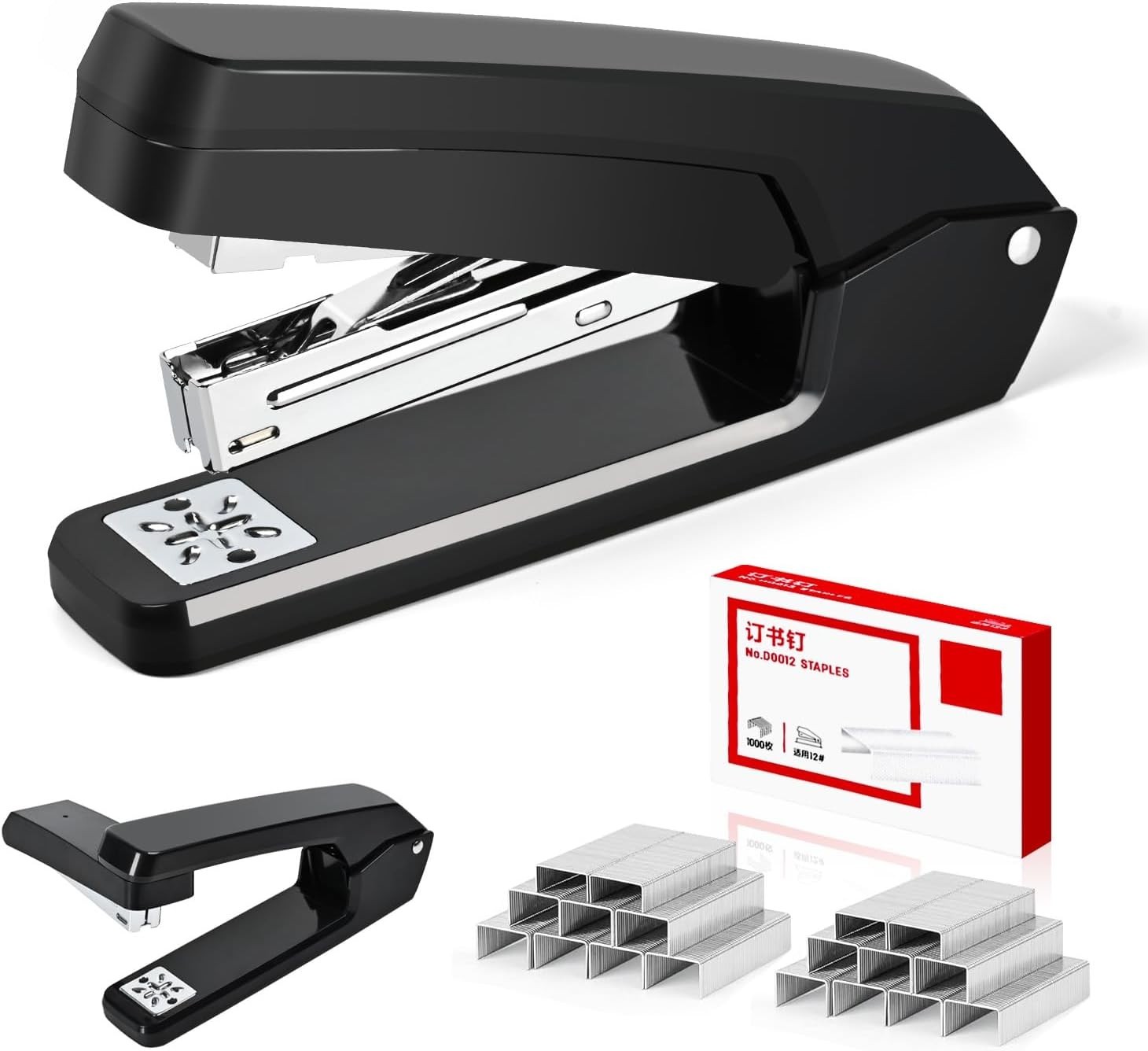 360° Rotating Swing-Arm Stapler, 25-Sheet Capacity, with 1000 Staples, 8-Posi…