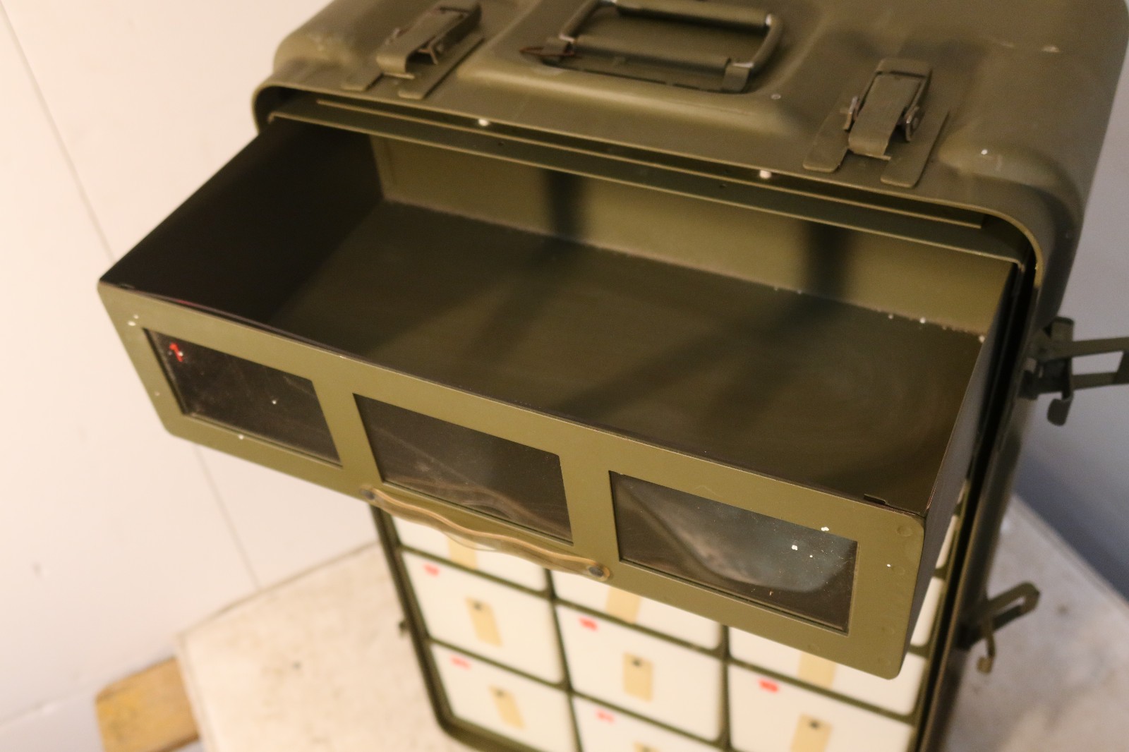32x20x11 Aluminum Military Medical Chest with Medical Supply 22 Drawer Unit