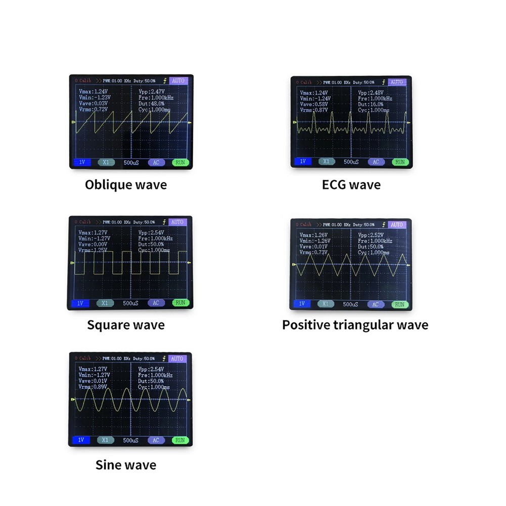 2.4″ LCD Display DSO150 Digital Oscilloscope Assembled With Case Test Clip Power