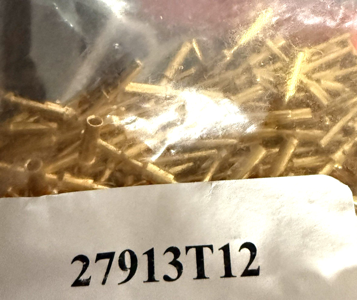 ITT Cannon 27913-T12 GOLD Contact Pins 16-18AWG Crimp (10-PACK) *NEW*