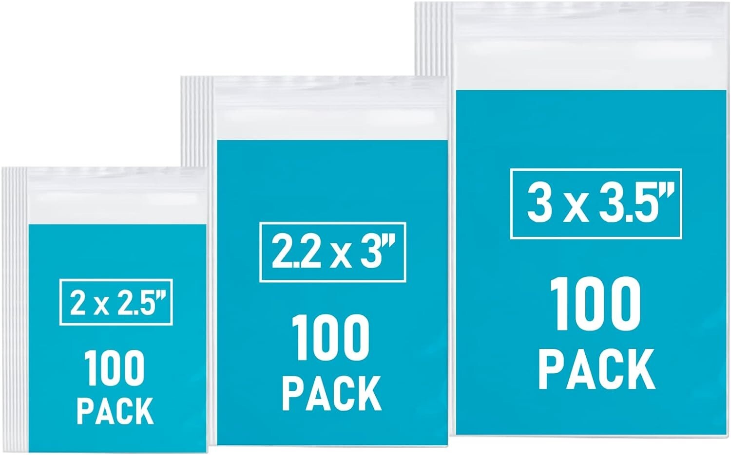 Compact 300PCS Assorted Size Resealable Bags – Perfect for Crafts & Organization