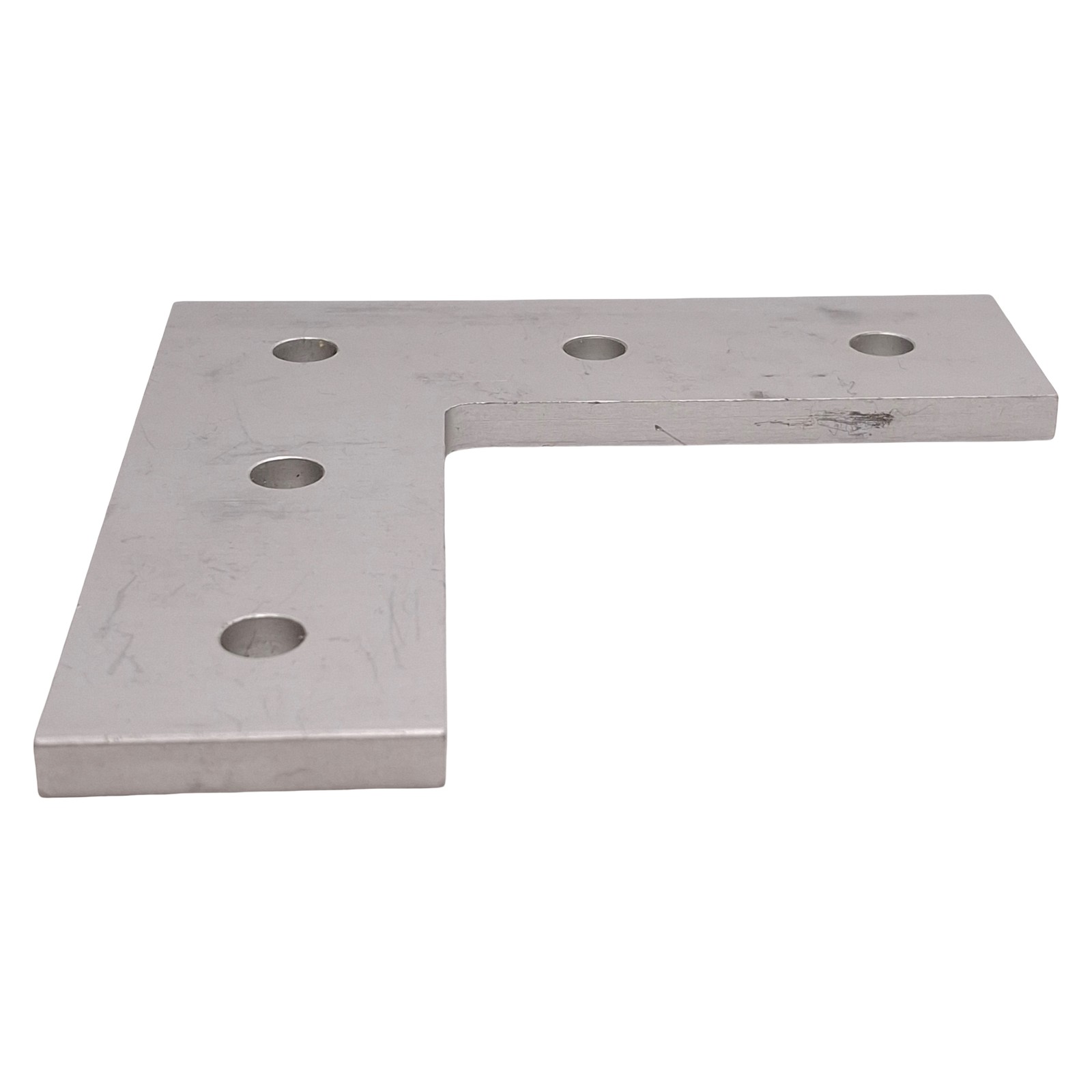Lot of 4 80/20 4481 Aluminum L Flat Plate, 15-Series, 5-Hole, 4.5in x 4.5in